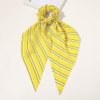 DINPREY 6 Pcs Stripe Scarf Scrunchies Silk Satin Scarf Chiffon Scrunchies Gingham Stripe Hair Scarves Soft Plaid Scarf Hair Ties Bowknot Ponytail Holder (6 Pcs Striped scarf)