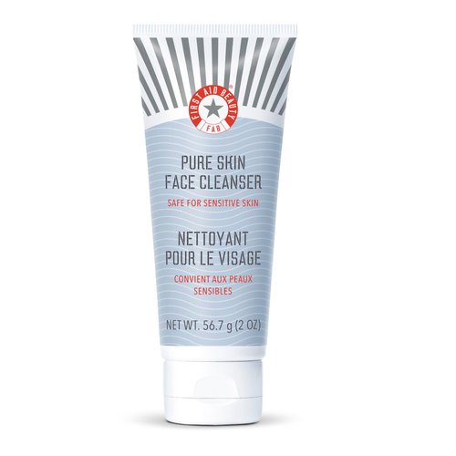 First Aid Beauty Pure Skin Face Cleanser, Sensitive Skin Cream Cleanser with Antioxidant Booster,...