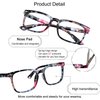YEIN Bifocal Reading Glasses with Blue Light Blocking Lenses, Bifocal Reader for Women, Vintage Square frame with Spring Hinge (+0.50/+2.50 magnification)