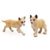 RESTCLOUD 8Pcs Wolf Cub Toy Figure Set Baby Wolves Animals Figurines