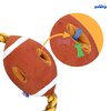 PAWTY Football - Plush Football Interactive Dog Toy - Durable Tug Rope for Tug Fetch with Squeaker - Aggressive Chewer for Teething Puppy - Sports Ball for Small Medium Pet Training Birthday Gift