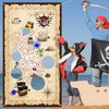Pirate Bean Bag Toss Game for Kids, Pirate Banner with 3 Bean Bags for Kids Pirate Theme Party Decorations and Supplies