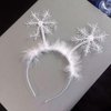 ROMODIYA 1Pcs Christmas Headbands Hair Band Glitter Snowflake Hair Hoops White Hair Accessories for Women Birthday Christmas Party Winter Wedding Festive Celebration Gift Decorations Photo Props