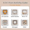 YHYLCH Montessori Baby Sensory Toys for 1 Year Old, Travel Activities Busy Cube Infant Boys Girls Birthday Gifts Toddlers Educational Learning Toy for 1-3 (White Cube)