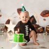 Felix Football 1st Birthday Hat, FC-156, 3.5 inches, Costume Headwear, for Babies and Young Children's First Birthday, Super Bowl Birthday Party Decoration, Paper or Cardboard, Hand Wash Only