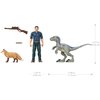 Mattel Jurassic World Dominion Human & Dino Action Figure Pack, Owen & Velociraptor Beta Figures & Accessories, Collectible Toy Dinosaur Set