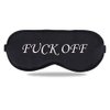 Sleep Eye Mask for Men Women, Night Sleep Mask, Block Out Light, Soft Comfort Eye Shade Cover for Travel Office Home Blindfold with Adjustable Strap Black (Off White)