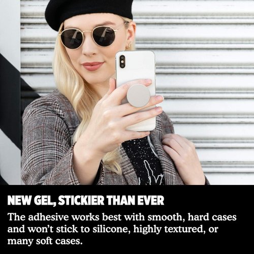 Generic Phone Grip with Expanding Kickstand, White, Regular
