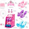 Princess Shoes and Girls Purse Jewelry Toys, Princess Dress Up Clothes for Little Girls, Toddler Dress Up Shoes, Crown Necklace Earrings, Ring, Girls Toys for Little Girls 3,4,5Years Old
