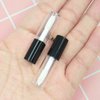 XINGZI 12Pcs 1.2ML Black Lid Mini Clear Empty Refillable Lip Gloss Tubes with Internal Lip Brush Lip Balm Oil Containers Lipstick Sample Bottles Vials Dispensers for DIY Makeup