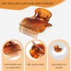 MEDOCA Hot Roller Clips -10PCS Hair Roller Clips - Hair Curler Claw Clip - Replacement Roller Clips for Women Girls Hair Section Styling - Brown
