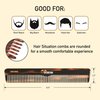 Hair Situation Styling Comb with Fine and Wide Tooth - Handmade for Head Hair, Beard, Mustache - Fine or Coarse Hair Grooming for Men - Comb for Slicked-back, Pompadour, Fauxhawk, Undercut and Quif