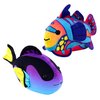 zhuzhu (Mandarin + Blue Tang Fish 2-Pack C | Stuffed Animals with Motor Inside | Robotic Fish Toys Suitable for Ocean Party Favors | Batteries Required