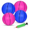 FAKOFIS Mini Basketball with Pump 6 Inch 7 Inch Replacement Basketball for Mini Hoops,Small Toy Basketball for Kids Indoor Outdoor Play (with 4 Packs)