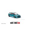 True Scale Miniatures Model Car Compatible with Honda Civic (EF) Kaido Works V1 Tahitian Green Limited Edition 1/64 Diecast Model Car Kaido House KHMG126