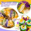 ZYFLSQ 24 Pcs King Cake Baby Jesus Figure, 1.5'' King Cake Babies Plastic Jesus Doll with Gift Bag, Mini Jesus Figurines in Bulk for Mardi Gras Party King Cake Toppers Decorations Epiphany Gifts