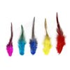 Happy Feather 100PCS Saddle Hackle Rooster Feather for Crafts, 5-7 inch Natural Pheasant Neck Feathers DIY Pendant Earrings Dream Catcher-Multi Color