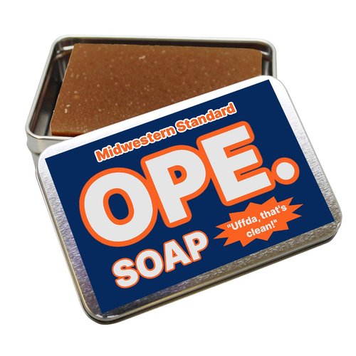 Gears Out Ope Soap Bar in Gift Tin Set Gag Gift Midwestern Life Coffee Scented Soap for Adults Hands Body Stocking Stuffers for Men Unisex White Elephant Ideas