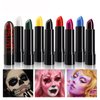Petansy 8 Colors Vivid Vampire Matte Lipstick, Dark Blue Green Black Red Matte Lipstick Lip Stain Sets, Long Lasting Waterproof Velvet Lip Stick for Halloween Christmas Cosplay Makeup