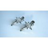 Generic Two small tiny silver star crystal alligator hair clips fine hair