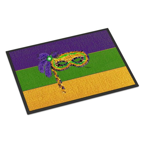 Carolines Treasures Mardi Gras Door Mat Indoor Rug or Outdoor Welcome Mat 18X27 Doormat 18H X 27W multicolor