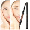 【DOT.DOT】BABY SHOCK Triangular Point Eyebrow Pencil with Built-In Spoolie Brush in chocolate brown, Long-Lasting Eyebrow Pencil, Waterproof Eyebrow Pencil (2counts) (Chocolate Brown)