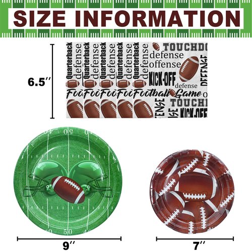 Football Party Plates and Napkins Football Party Decorations Football Party Favor Football Party Supplies Serves 20 Guests