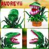 Audrey 2 Piranha Plant Building Toys Compatible with Lego Sets, Little Shop of Horrors Flowers Cannibal with Openable Mouth Building Blocks, Gift for TV Fans Birthday Halloween Christmas Kids Ages 8+