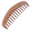 Breezelike Wide Tooth Hair Comb - Natural Detangling Wooden Comb for Curly Hair - No Static Sandalwood Comb for Women and Men