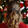 Fashey Beaded Hair Ties Elastic Ponytail Holders Crystal Hair Tie 3 Pcs Rhinestone Hair Scrunchies Hair Accessories for Women