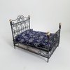 Cuteam European Style Dollhouse Bed with Mattress & Pillow 1 12 Scale Dollhouse Bed Dollhouse Furniture Miniature Dollhouse Furniture Dollhouse Decor Black