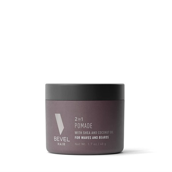 Beard Balm & Hair Pomade by Bevel with Coconut Oil and Shea Butter, Beard Care for Men, 1.7 oz (Packaging May Vary)