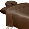 ForPro Professional Collection Premium Microfiber 3-Piece Massage Sheet Set - Chocolate - Ultra-Light, Stain and Wrinkle Resistant - Includes Massage Flat and Fitted Sheet and Massage Face Rest Cover