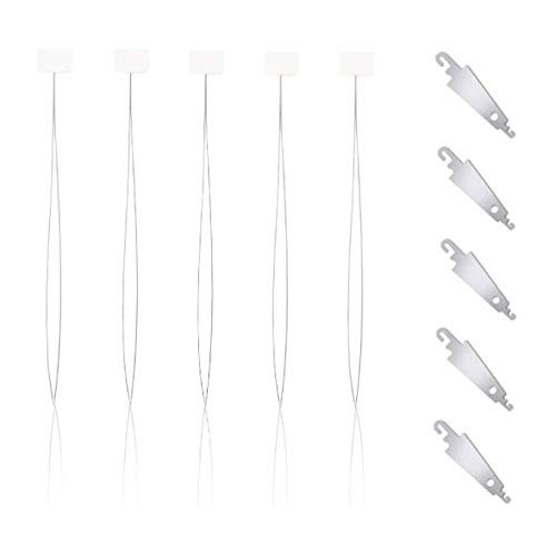 Jofefe 5Pcs Long Needle Threaders for Punch Needles Embroidery Floss Cross Stitch DIY Sewing Craft Works (Bonus with 5pcs Small Needle threaders)