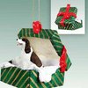 Springer Spaniel Gift Box Christmas Ornament Liver-White - Delightful!