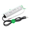 30W 12 Volt LED Power Supply, Waterproof IP67 LED Driver, 110V AC to 12V DC Converter, LED Transformer Low Voltage Output with 3-Prong Plug 3.3 Feet Cable for LED Light Strip, 2.5Amp
