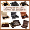 WE Games 8.5 inch 4-Player Shut The Box Wooden Board Game, Travel Size, Black Stained Wood