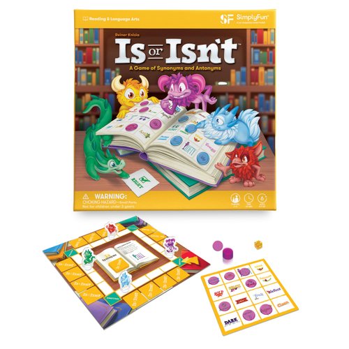 SimplyFun Is or Isn’t - Expand Vocabulary Skills by Identifying Synonyms and Antonyms - an Engaging and Educational Bingo Game for Kids - for 2 to 5 Players, Ages 6 & Up