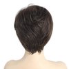 SYXLCYGG Old Lady Wig Short Brown Bob Wig White Women Hair Wig Ladies Wavy Synthetic Older Womens Wigs Fluffy 2.7 OZ Free Wig Cap