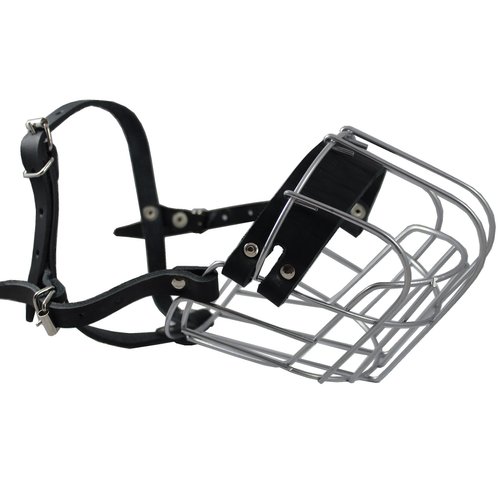 Dogs My Love Metal Wire Basket Dog Muzzle Rottweiler Female. Circumference 14", Length 4.25"