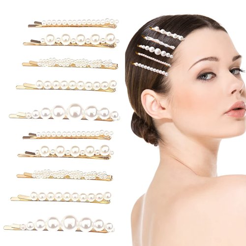 10PCS Pearl Hair Clips, Elegant Pearl Bobby Pins, French Pearl Hair Pins, Decorative Hair Accessories For Women