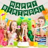 Green Happy Birthday Banner Happy Birthday Sign for Backdrop Green Birthday Party Decorations for Adults Kids Birthday Banner Tea Birthday Party Supplies Door Yard Banner Wall Decor