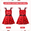 Mikovivi LLadybug Costume Set, 7pcs 100 Days of School Ladybug Costume Accessories Ladybug Halloween Costume Ladybug Dress Costume