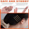 Tanstic 420Pcs 4 Colors 2 Inch Bobby Pins and 2.4 Inch U Shaped Hair Pins with Black Rubber Bands Kit, Hair Pins Hairpins Bun Pins Soft Elastic Bands with Storage Case (Gold/Silver/Black/Brown)