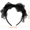 minkissy Knotted Hair Band Black Knotted Headband Lace Bow Headband, Lace Bowknot Hair Bands 80s Fancy Dress Costume Accessories Lace Headband for Women Girls Black Headband Lace Cosplay Headdress