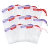yueton 20PCS Soap Bag Mesh Foaming Net Soap Sack Bags Facial Bubble Net Facial Cleanser Foam Net Bag Double Layer Soap Bag Shampoo Foaming Net Bag with Drawstring for Body Bath and Shower
