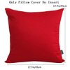 Thmyo 4-Pack 100% Cotton Comfortable Solid Decorative Throw Pillow Case Square Cushion Cover Pillowcase Sublimation Blank Christmas DIY Throw Pillow Covers for Couch Sofa(18x18 inch/ 45x45cm,Red)