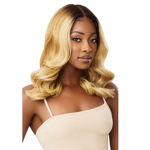 Outre Melted Hairline Lace Front Wig Redesigned Comfortfit Ear Contour Frontal Effect Hairline No Plucking Required Baby Hairs Pre Attached Wide Elastic Band AUDRINA (DR2/CINSP)