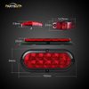 Partsam 12V Led Trailer Lights Waterproof, 2Pcs 6 Inch Oval Led Trailer Tail Lights Stop Turn Brake Tail Lights, 8x Mini Oval Led Marker Clearance Lights Utility boat RV Camper cargo dump Trailer