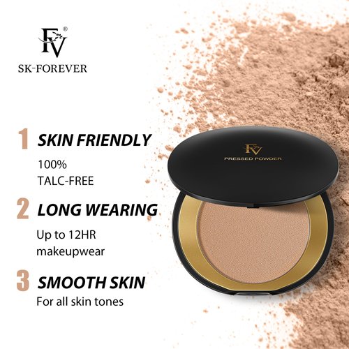 FV Matte Pressed Face Powder - Oil-Control & Long-Lasting Medium Coverage for Oily, Dry & Normal Skin, 0.28 Oz, Natural Beige